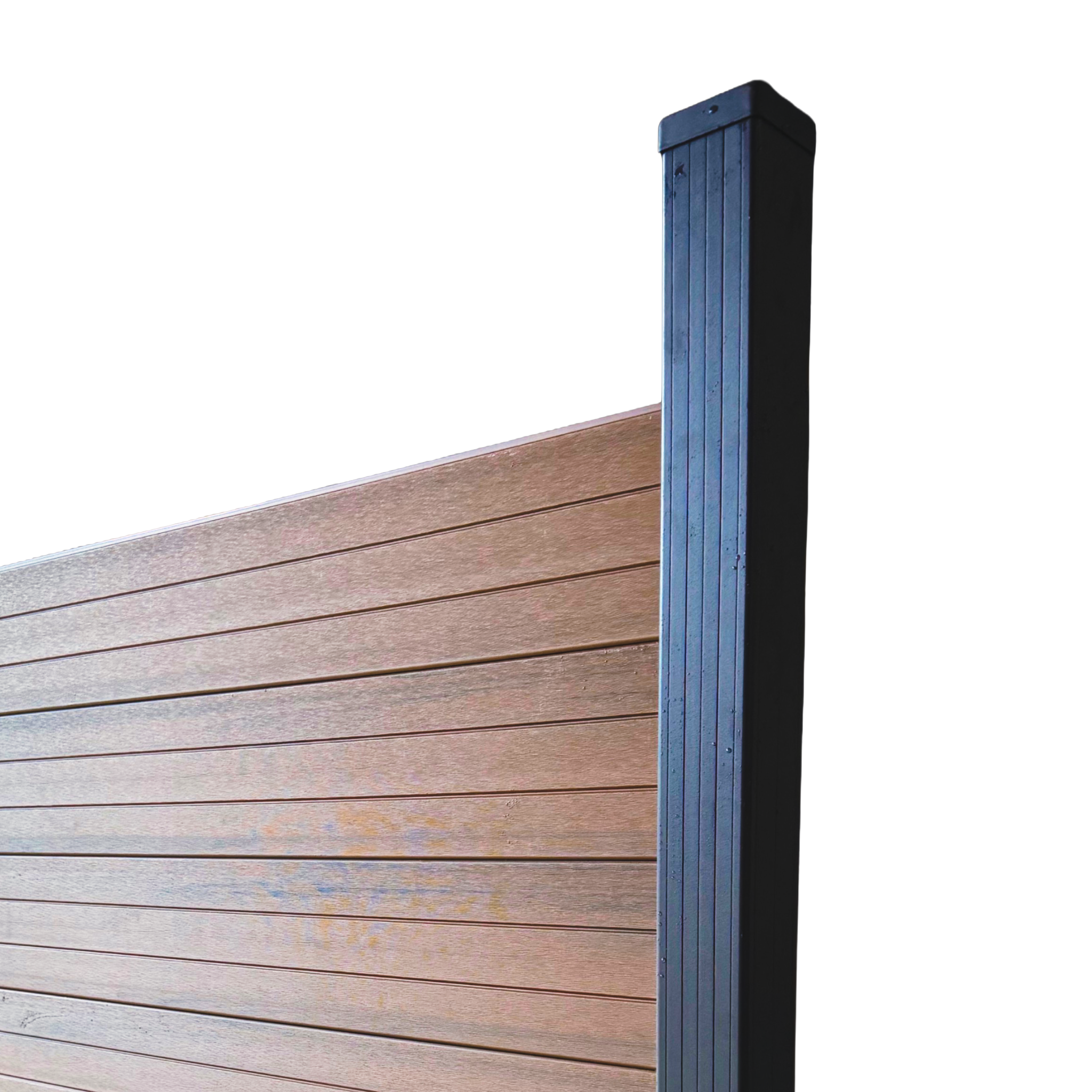 Verbundzaun pro Set - Doppelseitig Teak