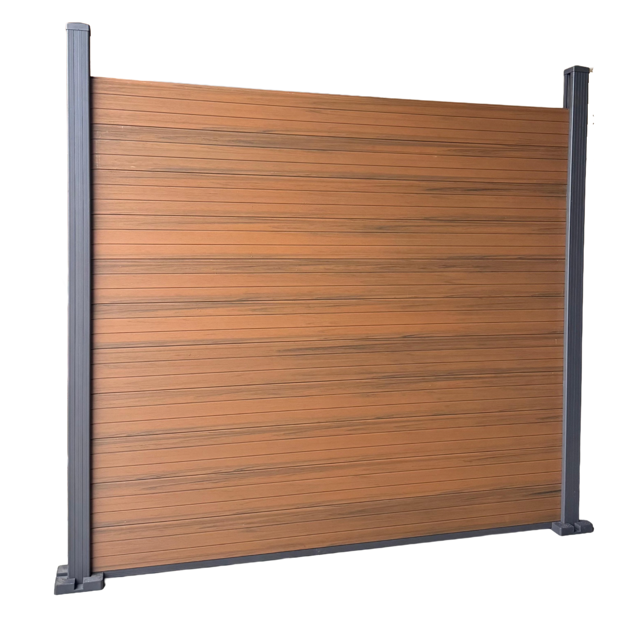 Verbundzaun pro Set - Doppelseitig Teak