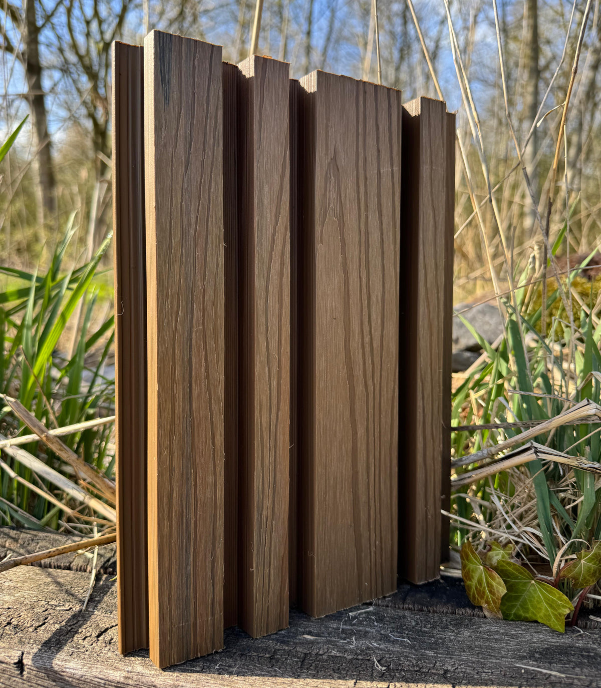 Verbund-Fassadenverkleidung I Royal Teak I 240cm I 290cm I 340cm